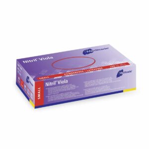 Meditrade Viola (Violet) Powder Free 100 Nitrile Gloves – Small